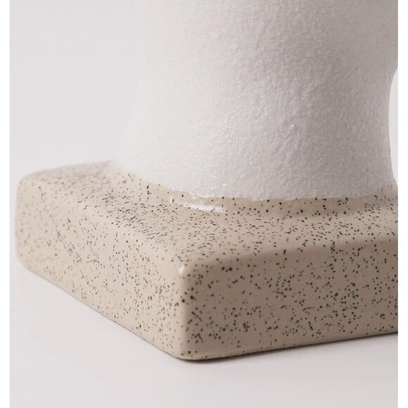 Peace Sign Hand sculpture Figurine White Ceramic Tabletop Boho Eclectic Decor - Picture 9 of 9